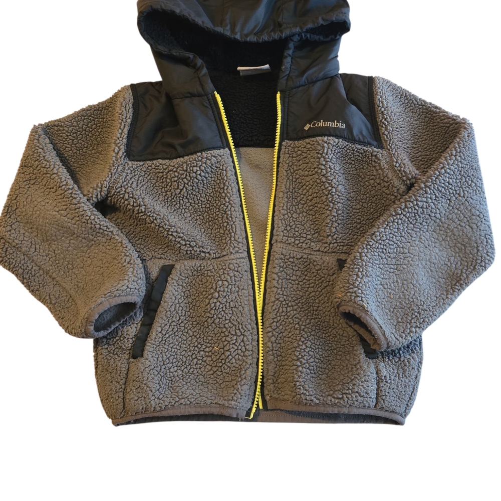 Columbia Gray Fleece Hoodie Sweatshirt